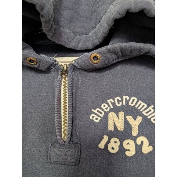 Abercrombie Fitch Indian Head Muscle Hoodie Kids Size XL Blue Hooded Sweatshirt - Picture 4 of 13